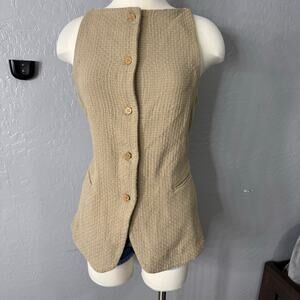 Free People Free-est Coastal Classy Vest Top, Beige, Small Petite